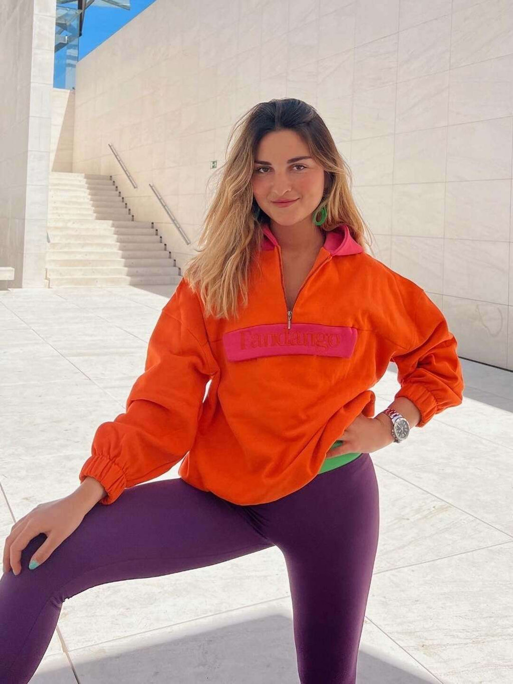 SUDADERA ADRI-ANNA - Mandarina