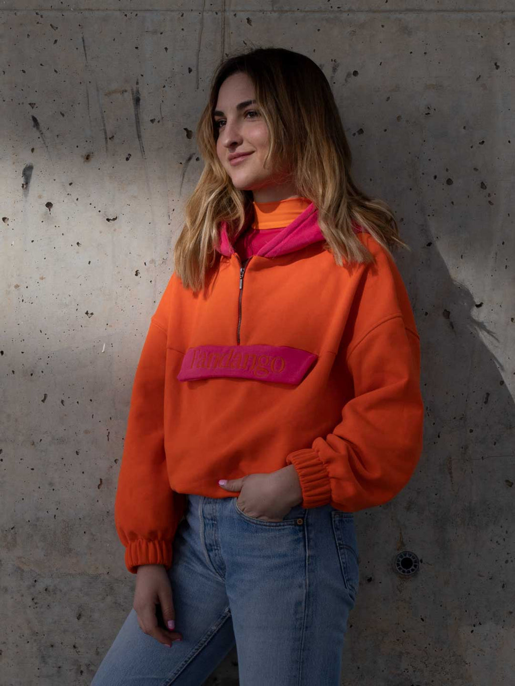 SUDADERA ADRI-ANNA - Mandarina