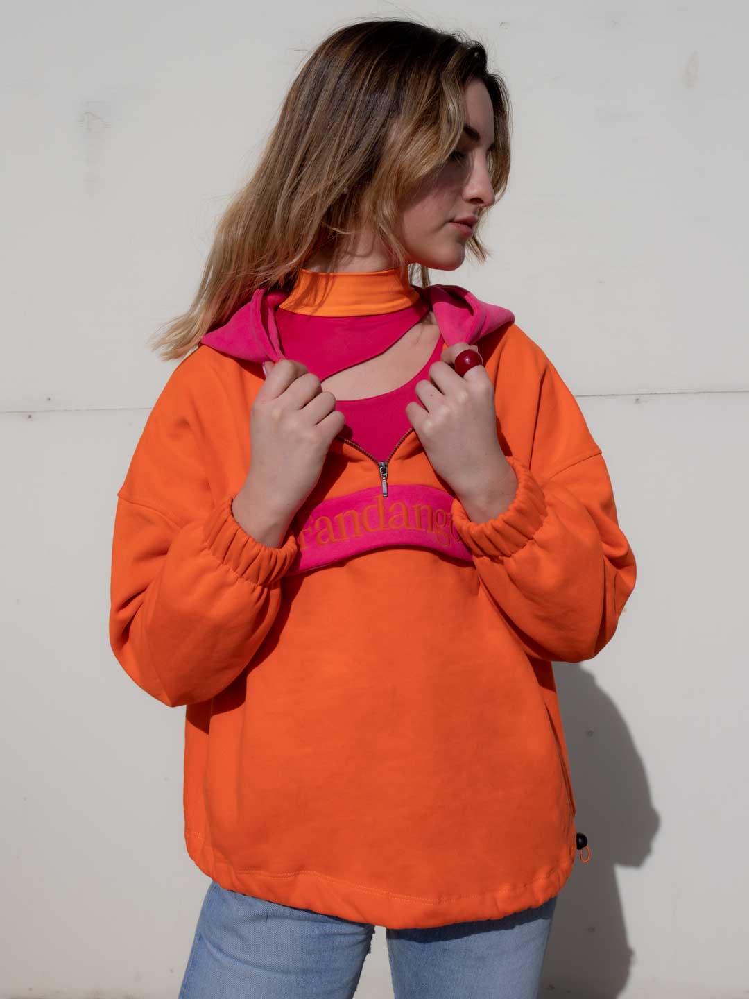 SUDADERA ADRI-ANNA - Mandarina